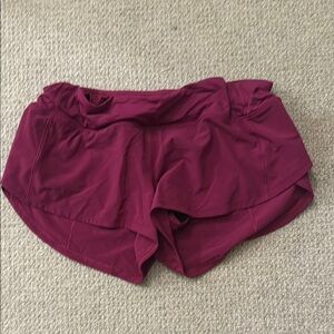 Lululemon Athletica Maroon Athletic Shorts